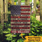 4th July Custom Garden Flag I Pledge Allegiance To The Flag Personalized Gift - PERSONAL84