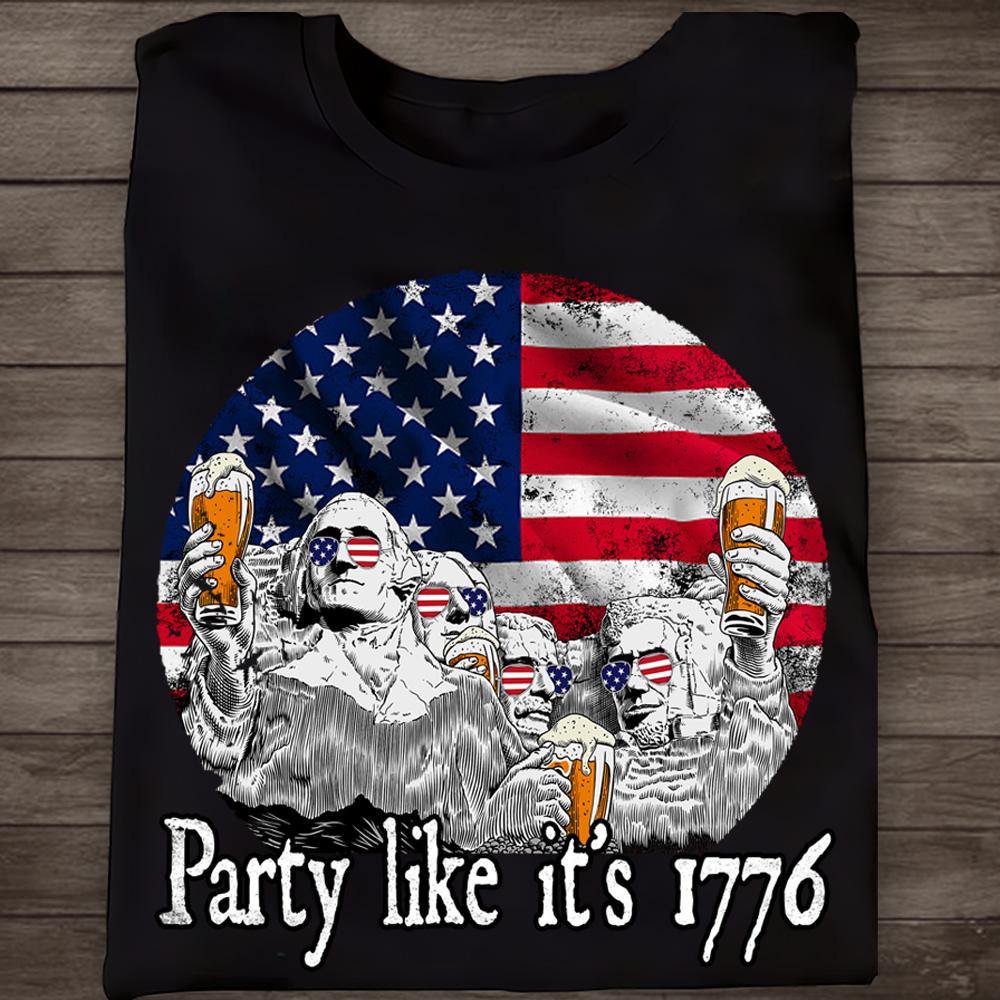 4th Of July T Shirt Party Like It's 1776 - PERSONAL84