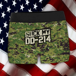 Veteran Custom Men Boxer Suck My DD-214 Personalized Gift