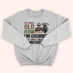Veteran Custom Shirt I'm A Simple Old Veteran I'm Grumpy And I Like My Motorcycles Personalized Gift