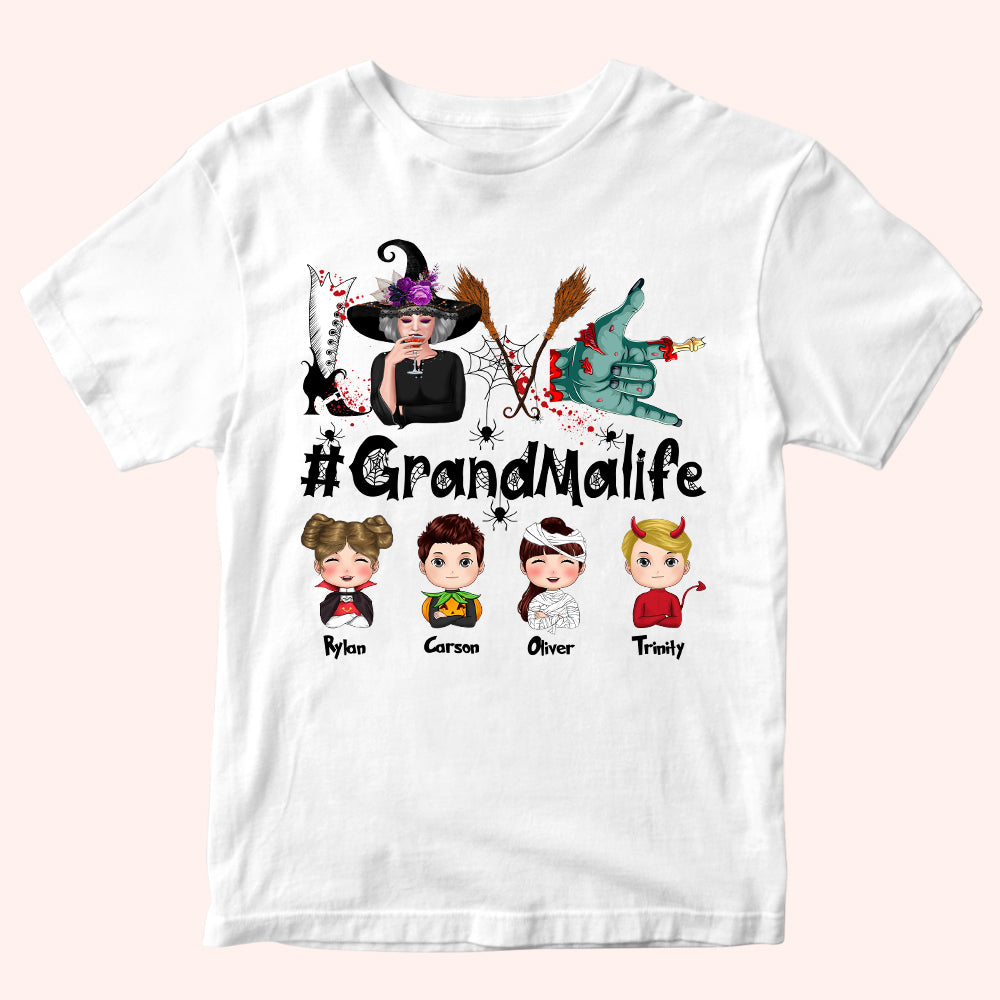 Halloween Custom Shirt Love Grandmalife Personalized Gift