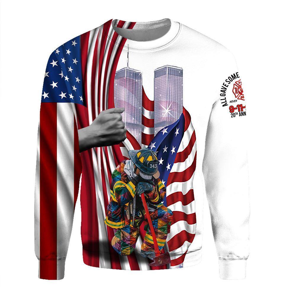 9 11 Custom All Over Printed Shirt Never Forget 20th Anniversary Shirt All Gave Some Some Gave All 9 11 2001 Personalized Gift - PERSONAL84