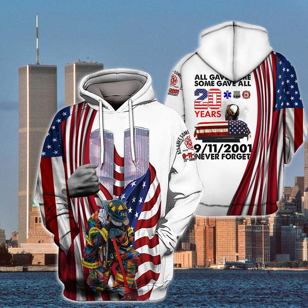 9 11 Custom All Over Printed Shirt Never Forget 20th Anniversary Shirt All Gave Some Some Gave All 9 11 2001 Personalized Gift - PERSONAL84