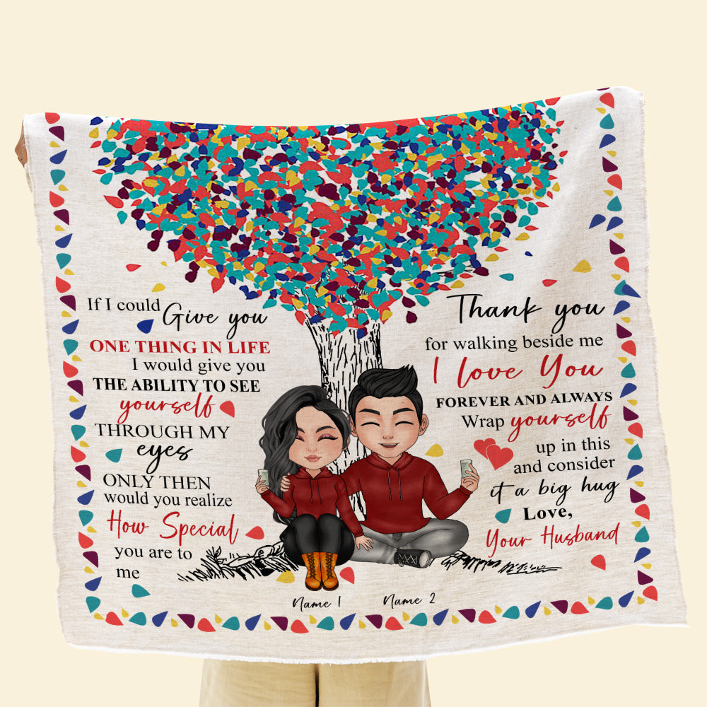 Couple Custom Blanket Never Forget I Love You Wrap Yourself In This Consider A Big Hug Personalized Anniversary Gift For Him Her