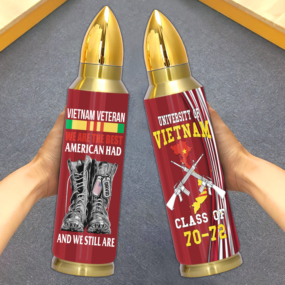 Vietnam Veteran Custom Bullet Tumbler University Of Vietnam Personalized Gift