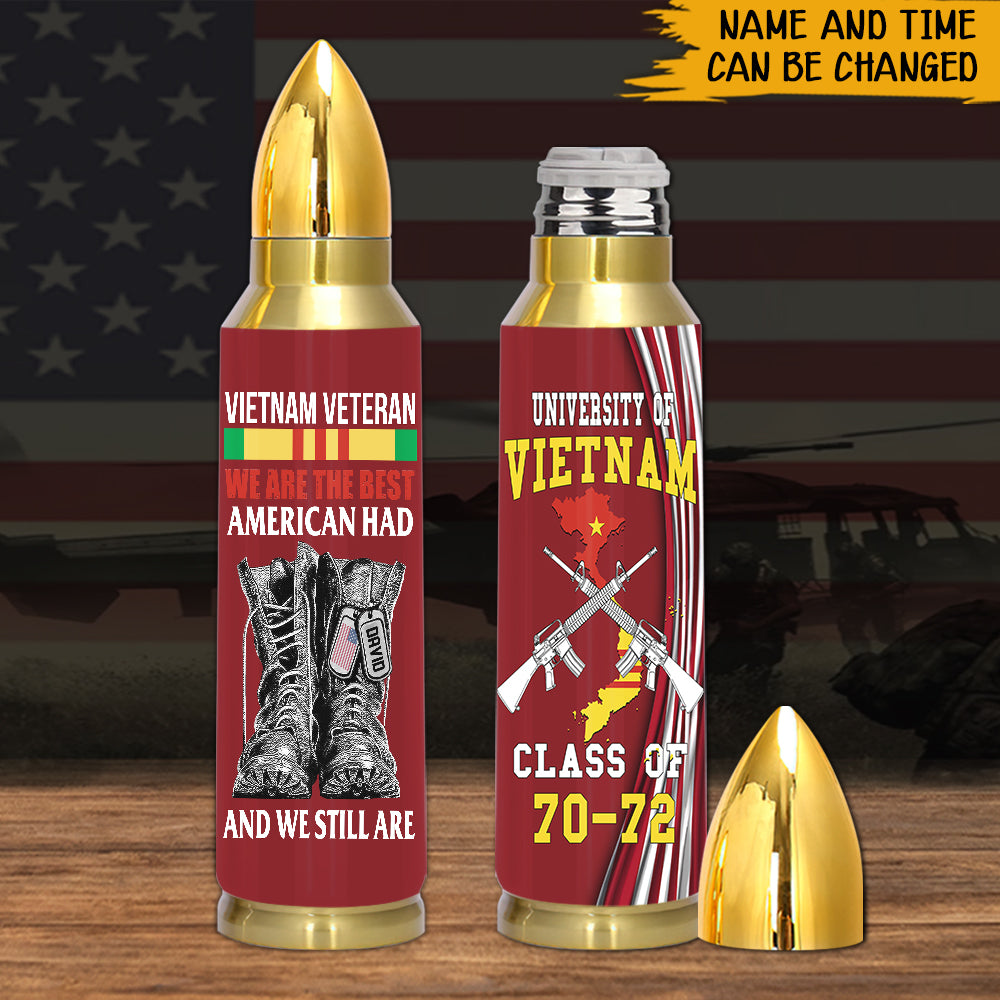 Vietnam Veteran Custom Bullet Tumbler University Of Vietnam Personalized Gift