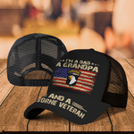 Veteran Custom Cap I'm A Dad A Grandpa And A Veteran Personalized Gift