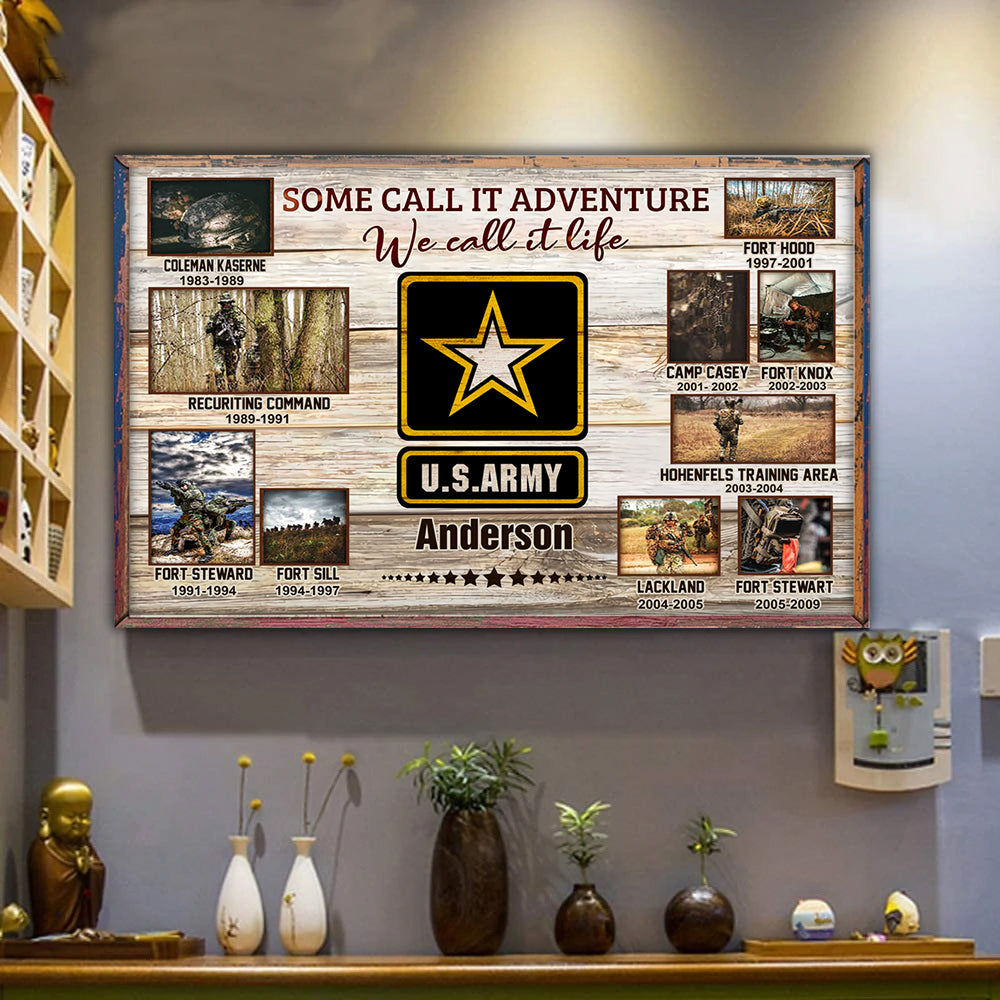 Veteran Custom Poster Some Call It Adventure We Call It Life Personalized Gift