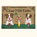 Dog Custom Doormat Cead Mile Failte A Hundred Thousand Welcomes Irish Personalized Gift