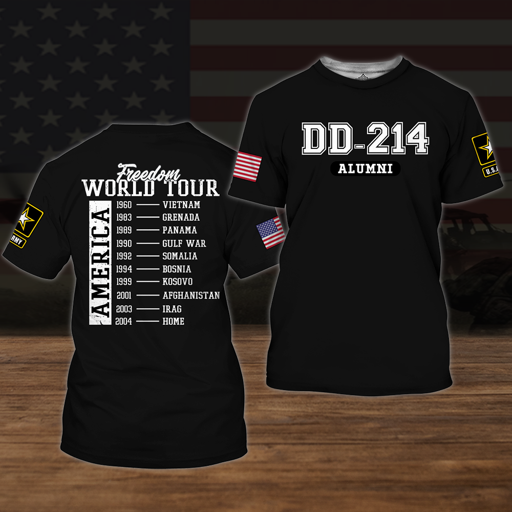 Veteran Custom All Over Printed Shirt Freedom World Tour Personalized Gift