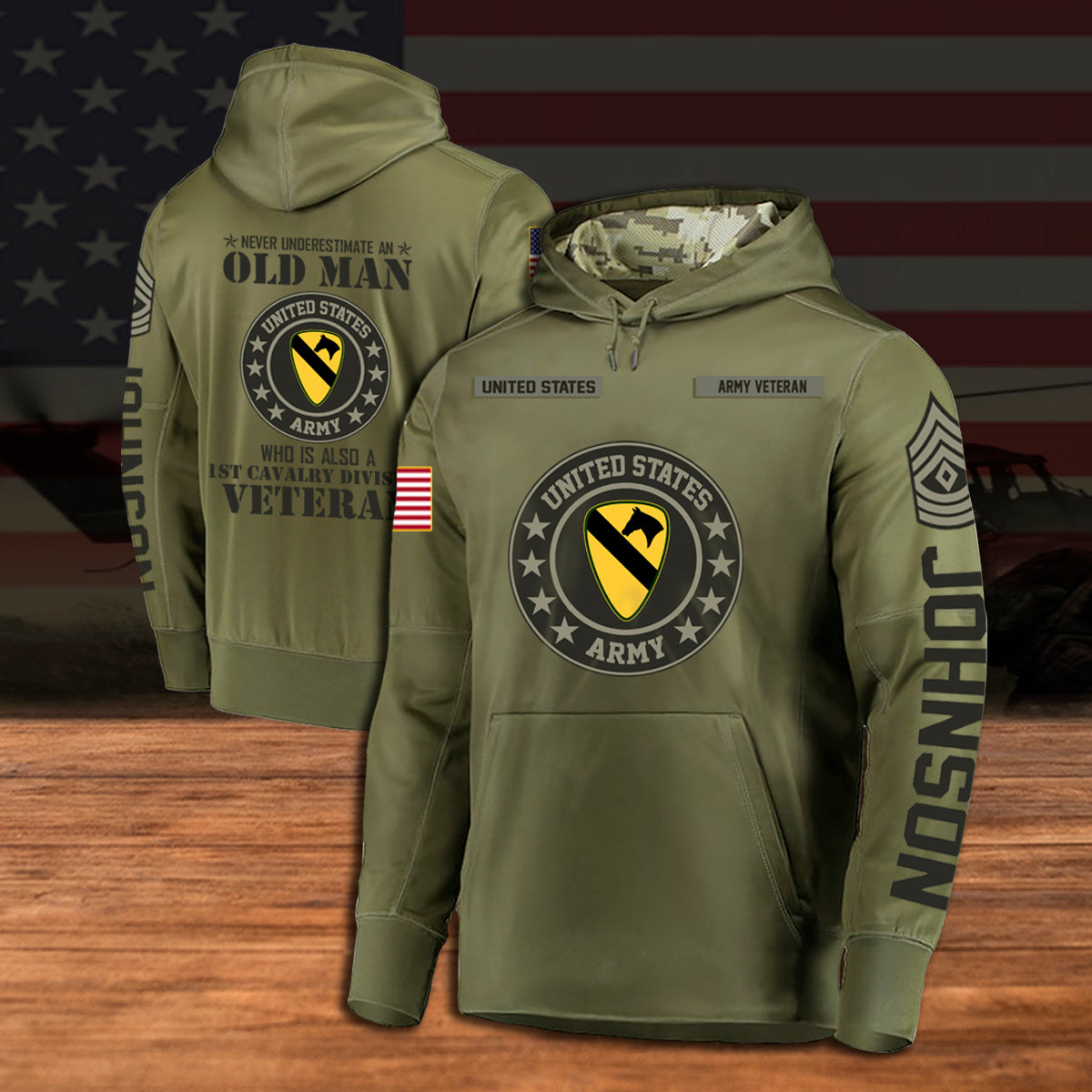 Veteran Custom Shirt Never Underestimate An Old Man Who Is Also A Division Veteran Personalized Gift