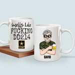 Veteran Custom Mug Smells Like Fucking DD-214 Personalized Gift