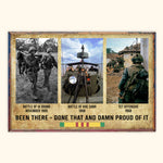 Vietnam Veteran Custom Poster Been There Done That and Damn Proud Of It Personalized Gift