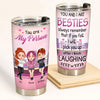 Bestie Custom Tumbler You And I Are Besties If You Fall I Will Pick You After Finish Laughing Funny Personalized Best Friend Gift