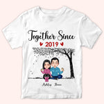 Couple Custom Shirt Together Since Personalized Anniversary Gift For Him Her