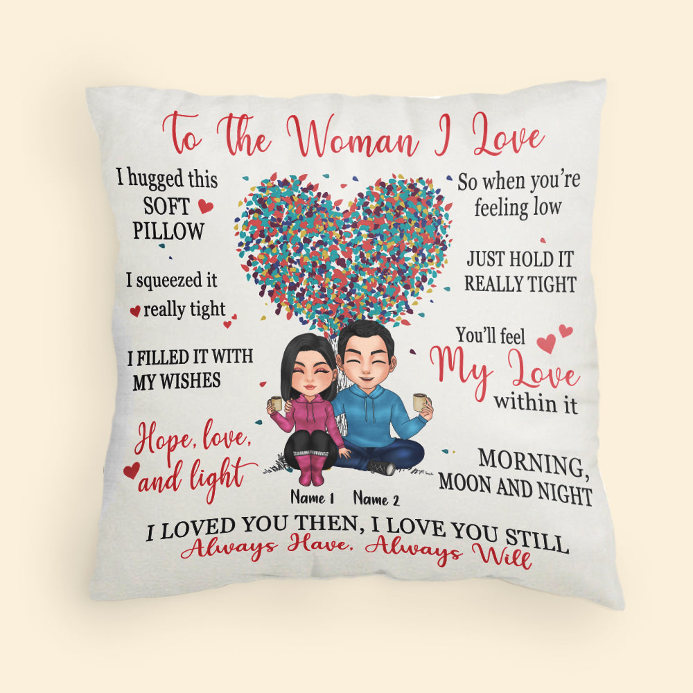 Couple Custom Pillow Hold This And Feel My Love Within Loved You Then Love You Still Personalized Anniversary Gift