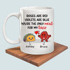 Couple Custom Mug Roses Are Red You&#39;re The Only Meat For My Taco Funny Personalized Gift For Her