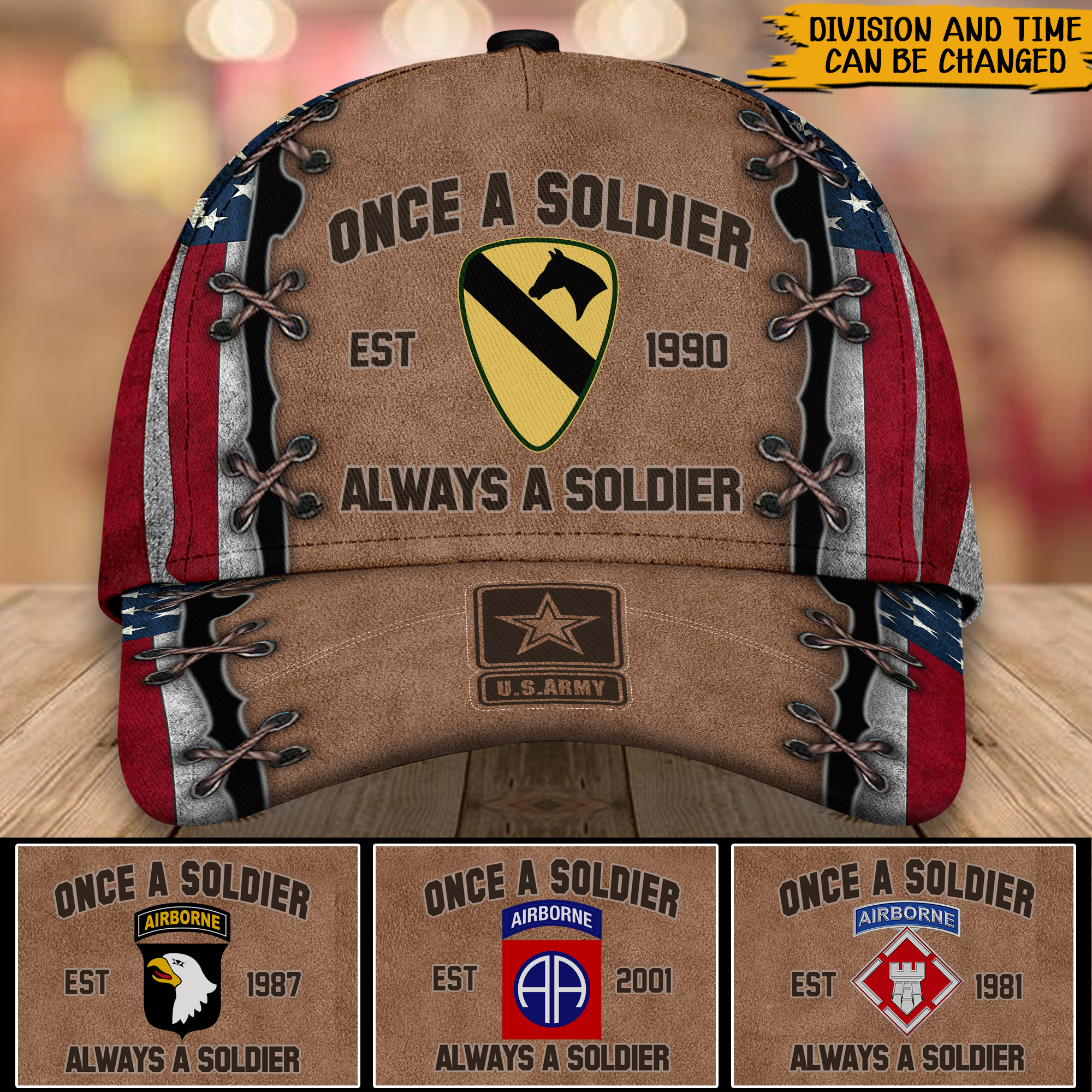 Army Veteran Custom Cap Once A Soldier Always A Soldier Personalized Gift
