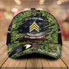 Veteran Custom Cap Division And Rank Personalized Gift
