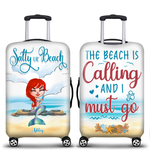 Mermaid Custom Luggage Cover The Ocean Is Calling And I Must Go Personalized Gift
