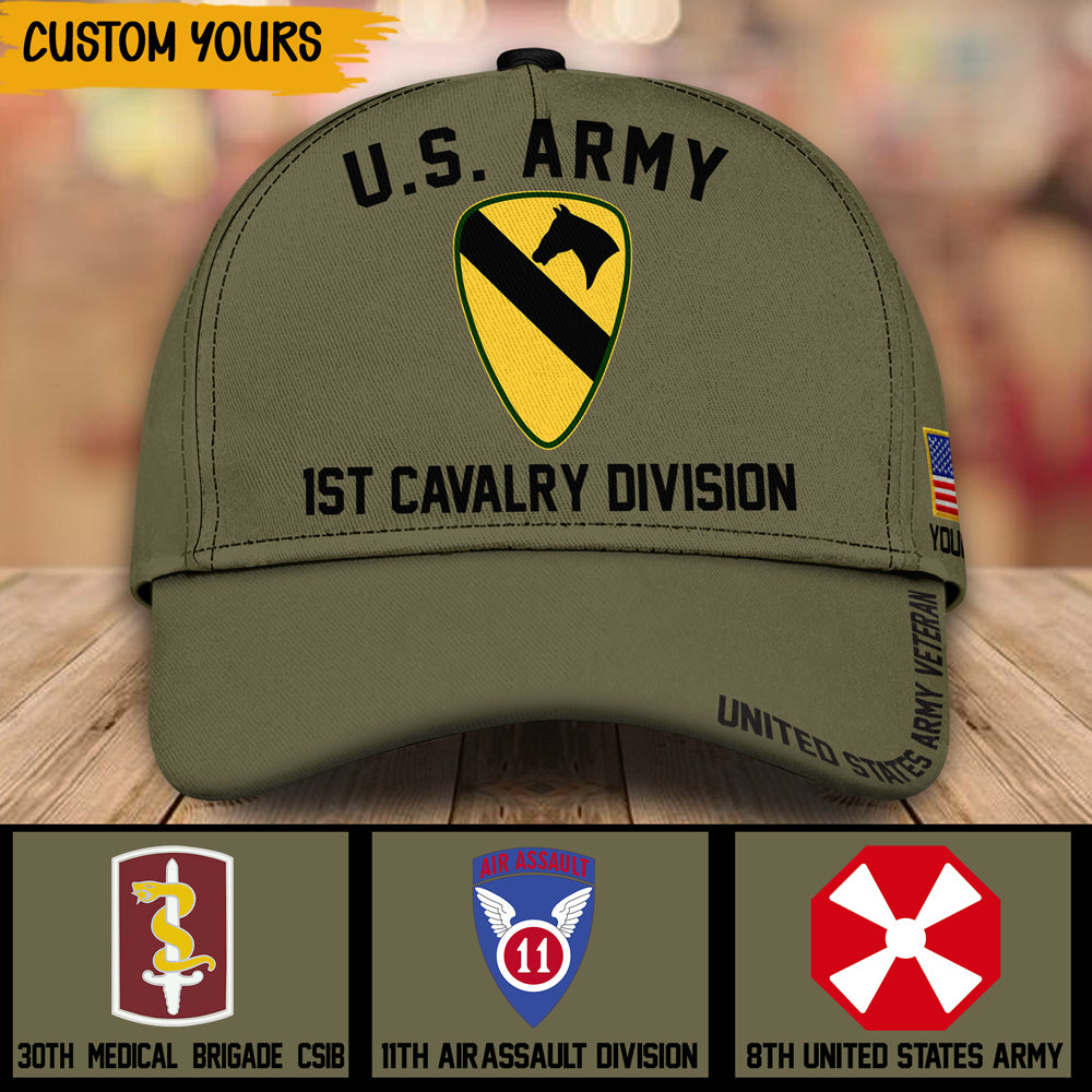U.S Army Custom Cap Proudly Served Division Personalized Gift