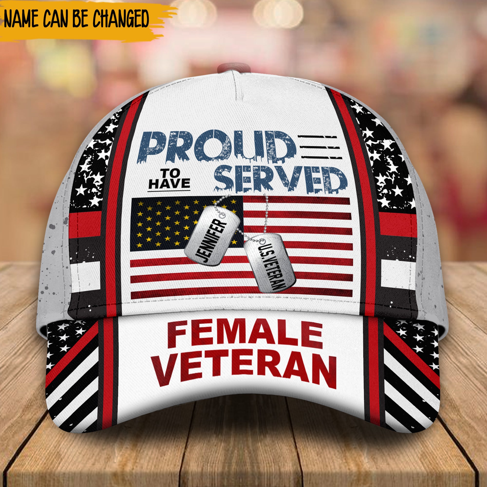 Female Veteran Custom Cap Proud To Have Served Personalized Gift