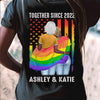 LGBT Couple Custom Shirt Together Since Year US Flag Personalized Gift