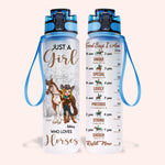 Horse Custom Tracker Bottle Just A Girl Who Loves Horses God Says I Am Personalized Gift