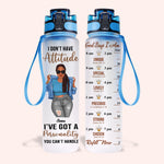 Black Girls Custom Tracker Bottle Got A Personality You Can't Handle God Says I Am Personalized Gift