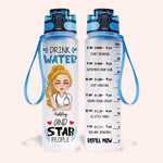Nurse Custom Tracker Bottle Drink Water Stab People Personalized Gift