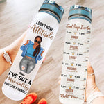 Black Girls Custom Tracker Bottle Got A Personality You Can't Handle God Says I Am Personalized Gift