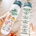 Dinosaur Mom Custom Tracker Bottle Mamasaurus You Are My Favorite Dinosaur Personalized Gift