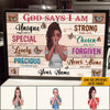 Christian Woman Custom Poster God Says I Am Bible Personalized Gift For Her