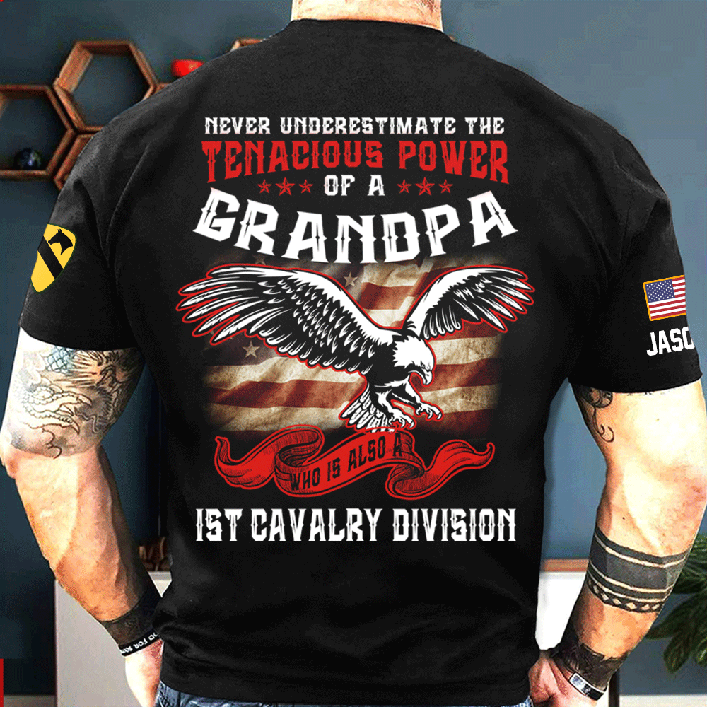 Veteran Custom All Over Printed Never Understimate The Tenacious Power Of A Veteran Grandpa Personalized Gift