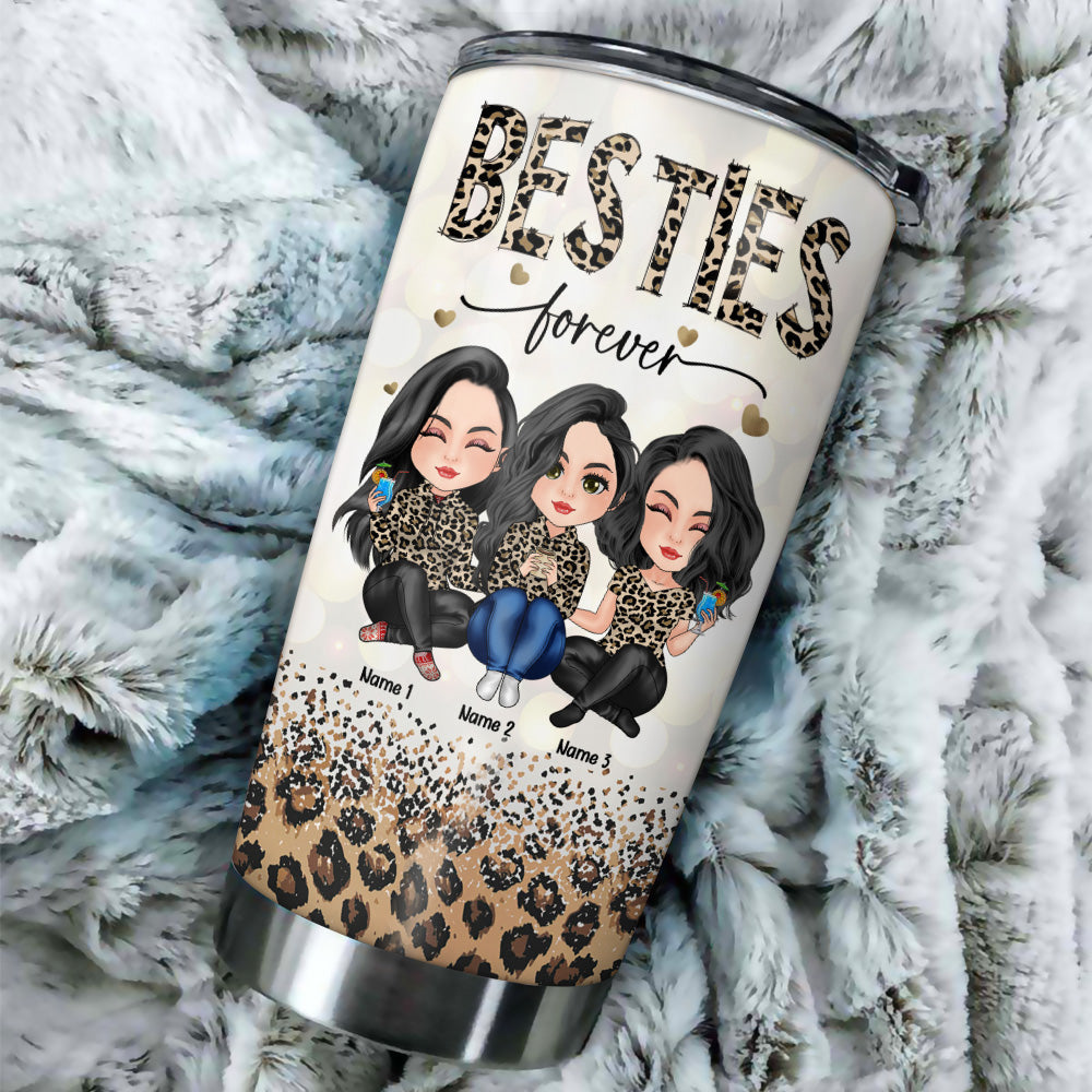 Bestie Custom Tumbler I Would Fight A Bear For You Personalized Best Friend Gift