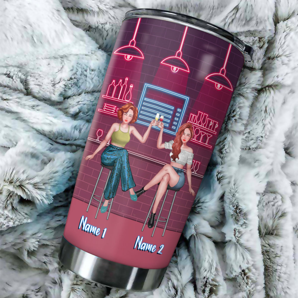 Bestie Custom Tumbler All The Best Friendships Are Based On Sarcasm Laughter Alcohol Personalized Best Friend Gift