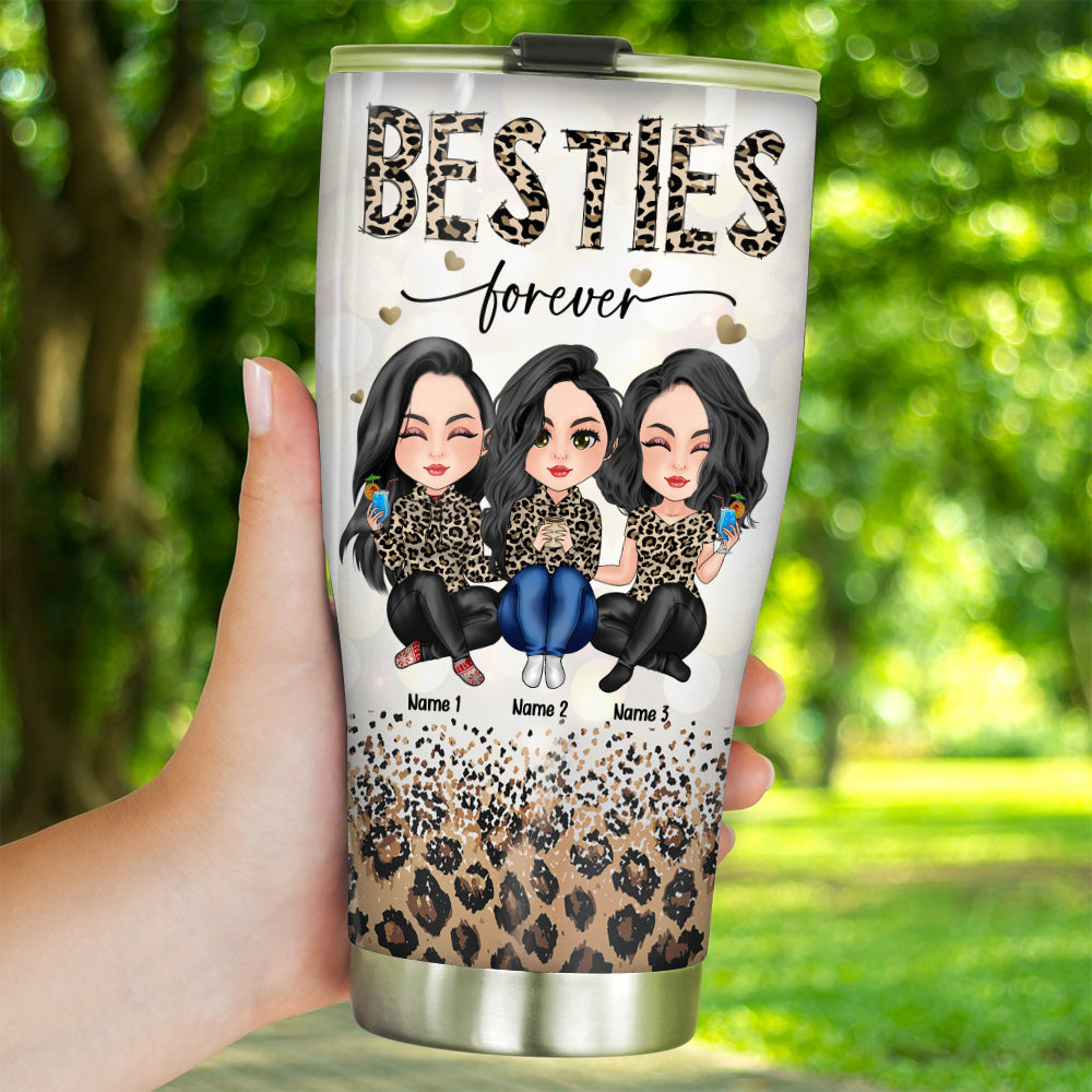 Bestie Custom Tumbler I Would Fight A Bear For You Personalized Best Friend Gift