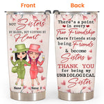 Bestie Custom Tumbler Thank You For Being My Unbiological Sister Personalized Best Friend Gift