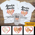 Abuela Abuelo Custom Spanish T Shirt & Baby Onesie I Can't Wait To Meet You Personalized Gift - PERSONAL84