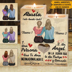 Abuela Custom Spanish Wooden Candlestick A Person Who Loves You Unconditionally Personalized Gift - PERSONAL84