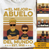 Abuelo Custom Spanish T Shirt World&#39;s Best Grandpa Grandsons Personalized Gift - PERSONAL84