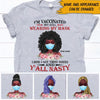 Afro Women Custom T Shirt I&#39;m Vaccinated Personalized Gift - PERSONAL84