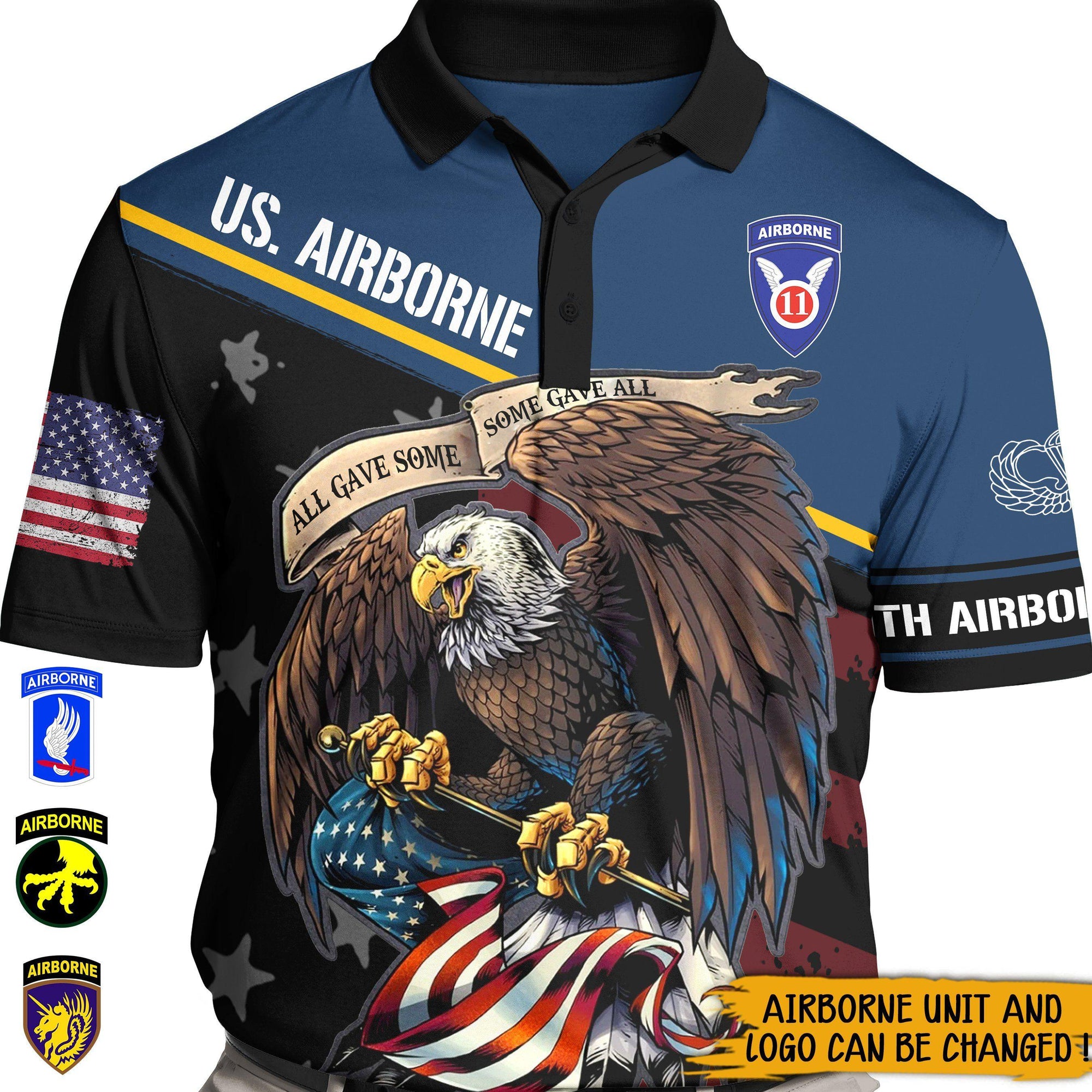 AirBorne All Over Printed Custom Polo Shirt Personalized Gift - PERSONAL84