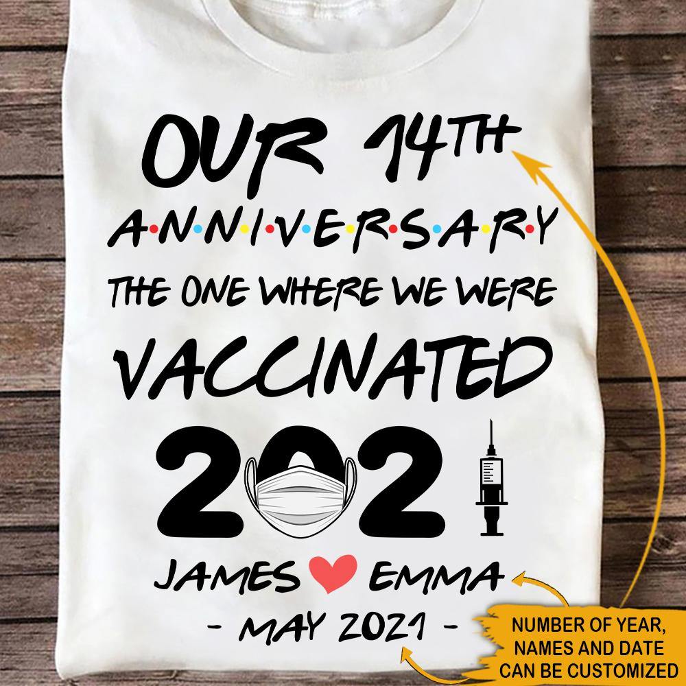 Anniversary Shirt The One Where We Were Vaccinated - PERSONAL84