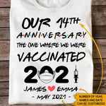 Anniversary Shirt The One Where We Were Vaccinated - PERSONAL84