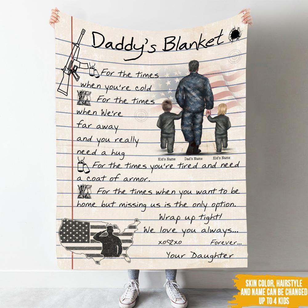 Army Custom Blanket For The Times When You're Cold Father's Day Personalized Gift - PERSONAL84
