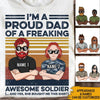 Army Custom T Shirt I&#39;m a Proud Dad Of A Freaking Awesome Soldier Personalized Gift - PERSONAL84