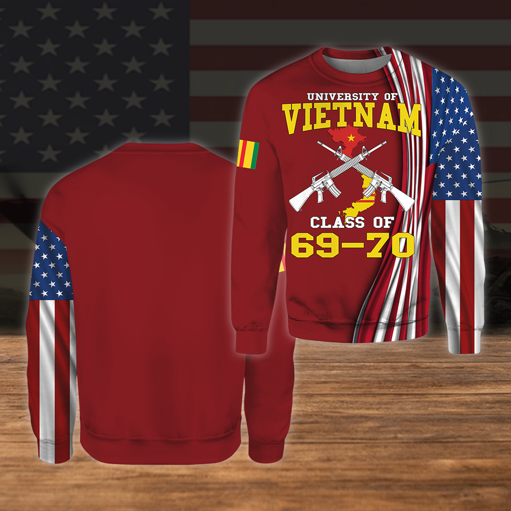 Vietnam Veteran Custom All Over Printed Shirt University Of Vietnam Shirt Personalized Gift