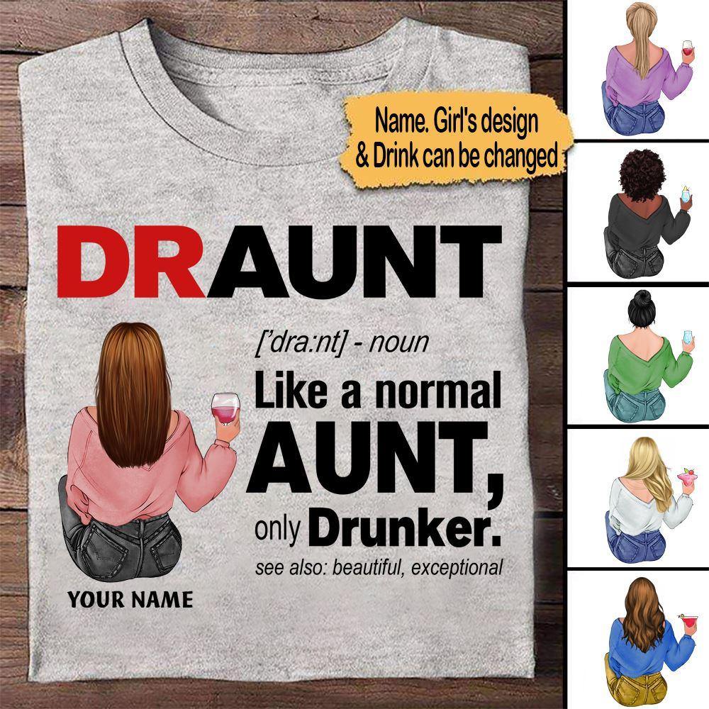 Auntie Mother's Day Custom T Shirt Draunt Personalized Gift - PERSONAL84