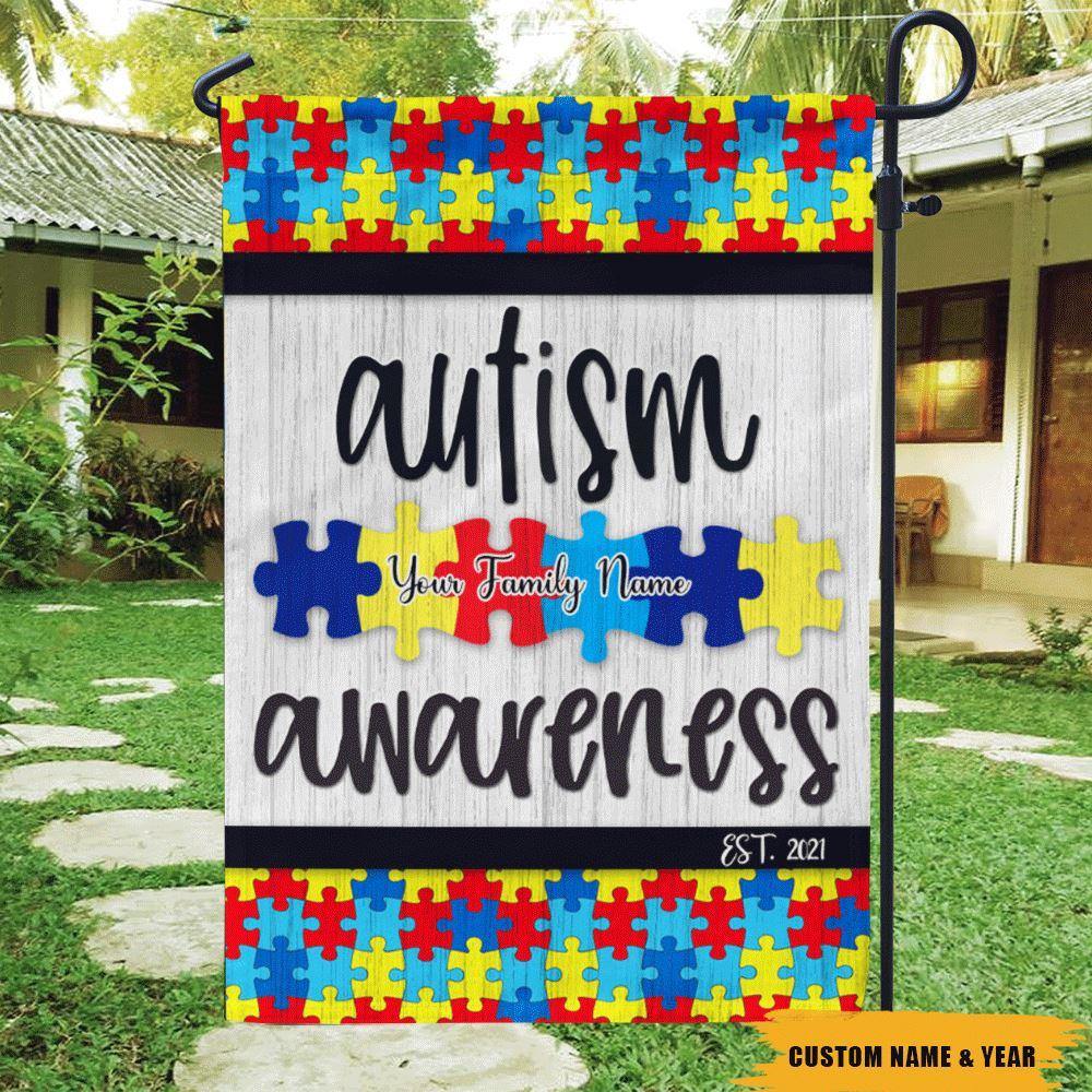 Autism Custom Garden Flag Autism Awareness Personalized Gift - PERSONAL84